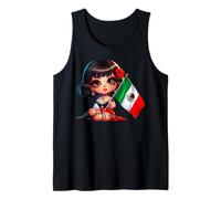 Brown Pride Chicana Chola Chibi Girl Hispanic Heritage Month Débardeur