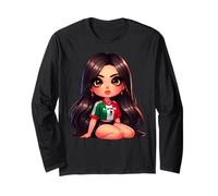 Brown Pride Chicana Mexican Girl Chola Badass Patriotic Manche Longue