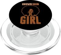 Brown Skin Girl Melanine Brown Skin Black History Juneteenth PopSockets PopGrip pour MagSafe