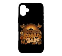 Brown Sugar Babe Boho Floral Papillon Mélanine Coque pour iPhone 16 Plus