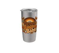 Brown Sugar Babe Boho Floral Papillon Mélanine Gobelet isotherme en acier inoxydable double paroi