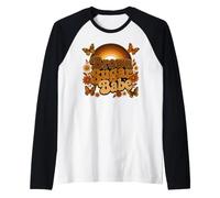 Brown Sugar Babe Boho Floral Papillon Mélanine Manche Raglan