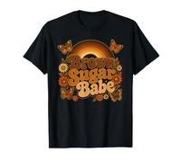 Brown Sugar Babe Boho Floral Papillon Mélanine T-Shirt