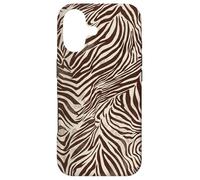 Brown Zebra Stripes Exotic Animal Pattern Coque pour iPhone 17