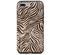 Brown Zebra Stripes Exotic Animal Pattern Coque pour iPhone 7 Plus/8 Plus