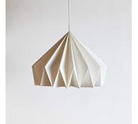 Brownfolds Abat-Jour Origami De Papier; Double Pack Vanille |Blanc|(LxWxH) 30cm x 30cm x 23cm