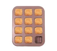 Brownie Baking Paking, Cupcake Brownie Padre - Bac à pain antiadhésif en métal moule multi-grille | Crème à pain pour brownies, toasts, desserts, gâteaux carrés
