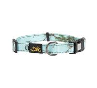 Browning Collier en Toile Classique Realtree Seaglass - Taille S - Bleu | Préformance, animal de compagnie, entièrement réglable, disponible en couleurs unies et motifs camouflage, arbre de bois