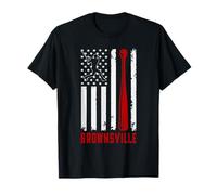 Brownsville American Flag Baseball Lover USA Brownsville T-Shirt
