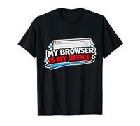 Browser is My Office Funny Programmer, ingénieurs logiciels T-Shirt Graphique avec Valeur, Homme, Noir, M
