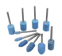 broyage de la tête, Meules à aiguiser montées, tige de 1/8", 10 pièces, multicolores, 4-10 mm, for Dremel 4000/3000(Blue)