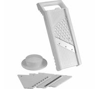 Metaltex Râpe Mandolino 194575 – Mandoline universelle 7 fonctions argenté 7,2 x 11,6 x 32,8 cm
