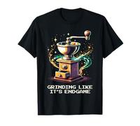 Broyer comme si c'était une fin de partie | Barista Pixel Coffee Design T-Shirt