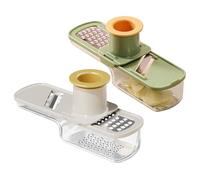 Broyeur à ail multifonctionnel, râpe à ail avec récipient transparent et protège-mains pour la cuisine, 2 pièces