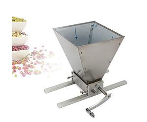 Broyeur à Céréales Manuel Réglable - Moulin à Malt Avec 2 Barres en Aluminium - 4 L