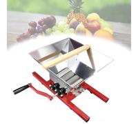 Broyeur à fruits 7L, broyeur raisins manuel, et pommes, portable, presse-agrumes en acier inoxydable, for le pressage du vin cidre(Red)