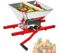 Broyeur à fruits manuel de 7 litres - Grand outil de cuisine en acier inoxydable avec poignée à rouleau, idéal pour gratter et écraser les fruits à la maison