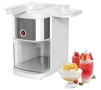 Broyeur à glace commercial, machine à cône de neige électrique 200W avec lames en acier inoxydable, haute efficacité 80kg/h,machine à raser d'une capacité de 2,5L,for barbotines et boissons glacées