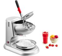 Broyeur à glace commercial VEVOR 100 kg par heure, machine électrique à faire des cônes de neige avec 4 lames, broyeur à glace en acier inoxydable avec bol & couvercle 300 W 2000 tr/min, rasoir à glac