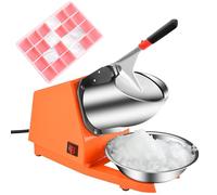 Broyeur à glace électrique 300 W, broyeur à glace professionnel à double pale, machine à glace avec bol en acier et fonction d'arrêt automatique, pour bars et restaurants