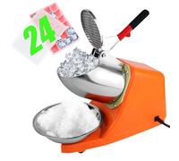Broyeur à Glace électrique à Double Couteau,300W,220V-240V Machine à Glace pilée,Commerciale de Machine à Smoothie, pour Restaurants, Bars,fêtes（Orange）