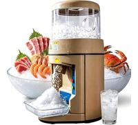 Broyeur à glace électrique avec bac de 15 l, 3 minuteries, moteur de 480 W, étanche un usage commercial et domestique, broyeur à glace commercial haute capacité