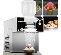 Broyeur à glace électrique haute efficacité - Rasoir à cône de neige commercial pour la maison, les camions de nourriture, les restaurants et les magasins de thé au lait - Capacité de 120 kg, rasage
