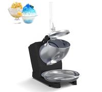 Broyeur à glace électrique, machine à cônes de neige commerciale avec 2 modes de grossièreté réglables, glace pilée de 65 kg/heure, entrée de grand diamètre, petit disjoncteur de smoothie pour black