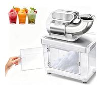 Broyeur à glace électrique, machine à raser la glace automatique 350 W avec bac de rangement de 8 gallons et double lames en acier inoxydable, 661 LBS/H, 1450 tr/min, machine à glace commerciale