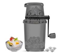 Broyeur à glace manuel à manivelle Broyeurs à glace pour usage domestique Sans BPA Brise-glace portable transparent avec lames en acier inoxydable pour boissons, plateaux à glace (avec ventouses)
