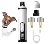 Broyeur à Griffes électrique pour Animaux de Compagnie avec Double lumière LED, Outil de toilettage Ergonomique | Dispositif de meulage des Ongles Silencieux pour Chiot, Grande Lime pour Chien