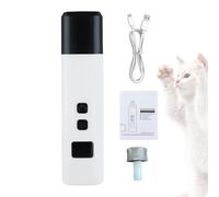 Broyeur à ongles pour chien, outil de toilettage de pattes, lime à ongles d'orteils 12,5 x 3 x 2,6 cm, rechargeable et respectueux de l'environnement pour un chiot ou chat plus confortable et sain