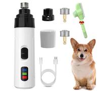 Broyeur à ongles pour chien - Silent Groom Pro - Rechargeable par USB - Broyeur à griffes pour chien et chat - Silencieux - Lime à ongles pour chiens et chats (1 lot + 2 têtes de meulage)