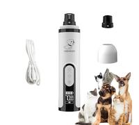 Broyeur à ongles pour chiens, broyeur à ongles pour chiens silencieux - Broyeur à griffes pour chien avec réglage à 3 vitesses | Broyeur à ongles rechargeable par USB avec lumières LED pour un toilett