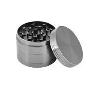 Broyeur à pollen pour tabac, herbes et épices, 4 pièces avec grattoir à pollen - Tailles : 5 cm - Fabriqué en alliage de zinc (nickel-noir)