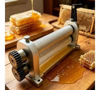 Broyeur à rouleaux manuel pour cire gaufrée, 280 mm, pour l'apiculture, transforme la cire épaisse en fines bandes, alvéoles de 5,4 mm/4,9 mm/4,8 mm(4.9mm)