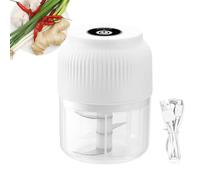 Broyeur d'ail électrique - Hachoir rechargeable sans fil, design multifonction en métal ABS, taille compacte 12 x 8 cm | Mini robot culinaire Portable pour œufs à l'ail, légumes, piments,