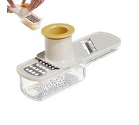 Broyeur D'ail Multifonctionnel, 3 En 1 Trancheuse Mandoline, Mini Râpe Ail Multifonctionnelle Avec Récipient, Presse Main Outil Coupe Gingembre Protège Main, Pour Gadgets Cuisine