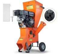 Broyeur de bois, déchiqueteur et broyeur VEVOR, moteur à essence haute performance 12 CV, diamètre max. 6,7 pouces, 420 cm3, moteur 8,6 kW, broyeur de bois, déchiquetage rapide du bois pour la sylvicu