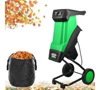 Broyeur De Branches 2400 W, Broyeur Électrique De Jardin Et Broyeur De Paillis, Avec Roues Et Sac De Débris De 50l, Broyeur De Bois Multifonctionnel Pour Outil De Nettoyage