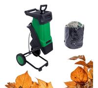 Broyeur De Branches Électrique, 2400 W, avec Sac De Ramassage De 50 L, pour Déchets Verts, Branches Et Feuilles, 4500 TR/Min pour Un Diamètre De 0 À 40 Mm.,Green
