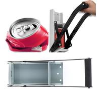 Broyeur de Canettes 12 en Aluminium, Conception Murale Robuste et Compacte, Poignée Ergonomique, Recyclage Facile pour Maison et Entreprise, Unité