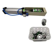 Broyeur de canettes à air robuste et efficace - Outil de recyclage respectueux de l'environnement pour canettes en aluminium - Valve à bouton manuelle
