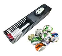 Broyeur de canettes électrique Broyeur à usage intensif pour le recyclage des canettes d'aluminium en métal de 12 oz et 16 oz Canettes d'aluminium de soda, de coca et de bouteilles (Noir)