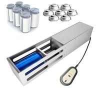 Broyeur De Canettes Electrique électrique de de soda, automatique mural pour le recyclage des de 12 à 16 oz, double usage (position couchée et debout) pour économiser de l'espace et facilite