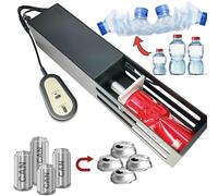 Broyeur De Canettes Electrique en aluminium, électrique, automatique, compresseur portable, un seul bouton, utilisation horizontale et verticale, utilisé pour recycler les de 160 à 500 ml