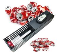 Broyeur de canettes électrique portable - Outil de recyclage efficace pour canettes de 160 à 500 ml et bouteilles de 250 à 350 ml - Peu encombrant, se replie à plat pour un rangement et un transport