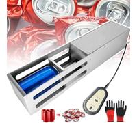 Broyeur de canettes électrique pour recyclage - Utilisation horizontale et verticale avec un seul bouton pour canettes en aluminium et conteneurs de boissons