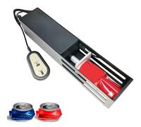 Broyeur de canettes électrique robuste en aluminium - Recyclage automatique pour canettes de 340,2 g et 473,6 g - Idéal pour un usage domestique et commercial