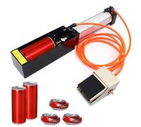 Broyeur de canettes en aluminium - Cylindre pneumatique robuste - Outil de recyclage respectueux de l'environnement - Appuyez sur la valve de pied pour écraser